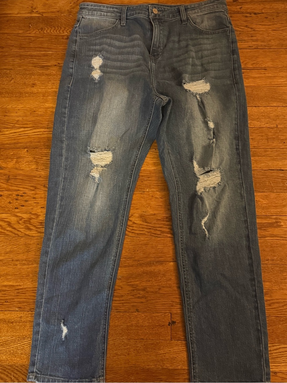 Weissman AH11504 Slashed Boyfriend Jeans Large Adult EUC